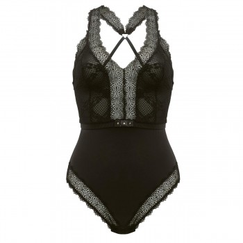 Черно дантелено боди CARLA Черно дантелено боди CARLA