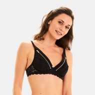 Черен сутиен без подплънки ELIXIR