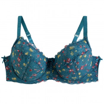 Неподплатен сутиен за голям бюст ELENA Turquoise/Kaki Неподплатен сутиен за голям бюст ELENA Turquoise/Kaki