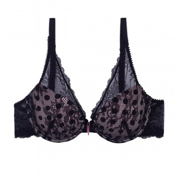 Черен сутиен с подплънки BOUQUET  Черен сутиен с подплънки BOUQUET