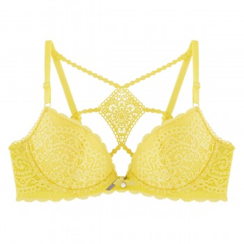 Жълт Сутиен с подплънки TAPAGEUSE  Жълт Сутиен с подплънки TAPAGEUSE