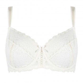 Бял дантелен сутиен без подплънки ELENA IVOIRE Бял дантелен сутиен без подплънки ELENA IVOIRE