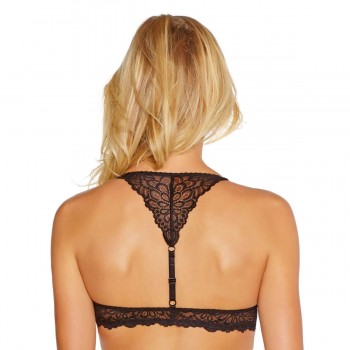 Черен сутиен с повдигащ ефект и дантела FASCINANTE Черен сутиен с повдигащ ефект и дантела FASCINANTE