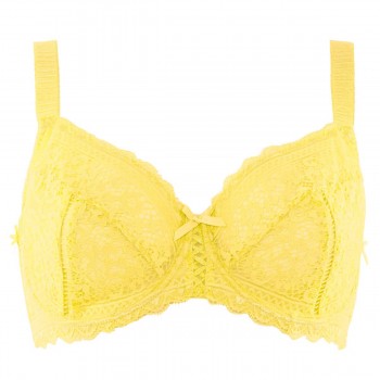 Сутиен за голям бюст в цвят лимон ELENA LEMON Сутиен за голям бюст в цвят лимон ELENA LEMON