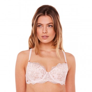 Сутиен с подплънки в цвят пудра PROMESSE Сутиен с подплънки в цвят пудра PROMESSE