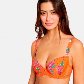 Оранжев сутиен с подплънки ELSA by MORGAN Оранжев сутиен с подплънки ELSA by MORGAN