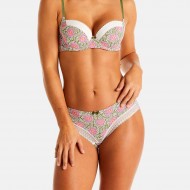 Бикини в зелено на розови цветя ECHO