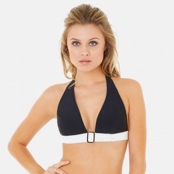 Горнище на бански в черно и бяло PLAGE Горнище на бански в черно и бяло PLAGE