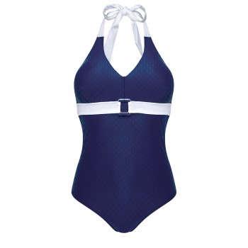 Цял бански в тъмносиньо PAREO