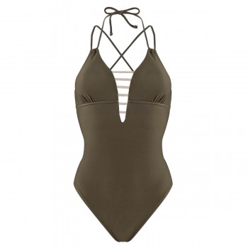 Цял бански в цвят каки MONTE CARLO