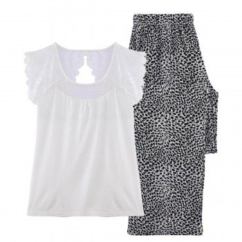 Бяла пижама LEO