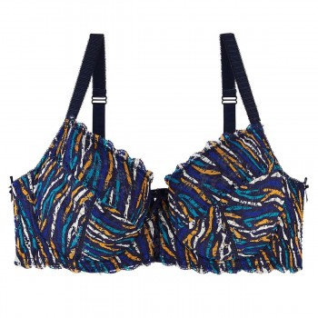Сутиен за голям бюст в синьо и жълто ELENA Сутиен за голям бюст в синьо и жълто ELENA