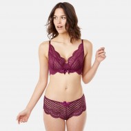 Сутиен без подплънки в цвят бордо VALENTINE