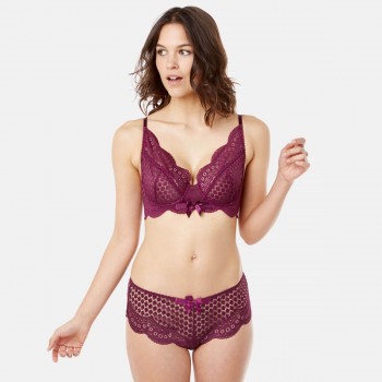 Сутиен без подплънки в цвят бордо VALENTINE Сутиен без подплънки в цвят бордо VALENTINE