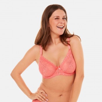 Сутиен за голям бюст в цвят праскова ELENA PECHE  Сутиен за голям бюст в цвят праскова ELENA PECHE